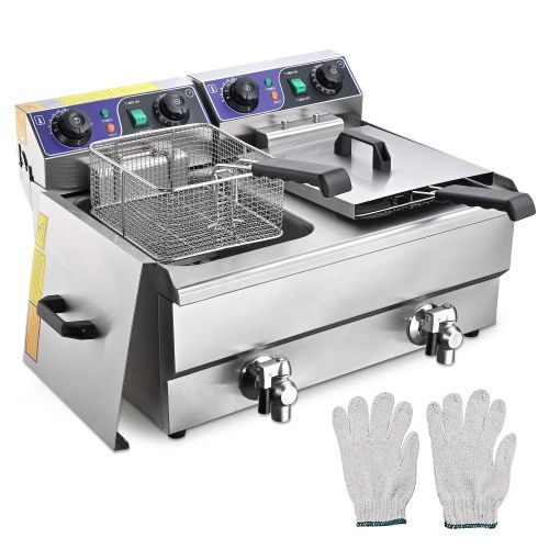 Fryer Machine 20L Dual Tank with DLouis and Timer 1.5kw x2 Fryer Machine 20L Dual Tank with DLouis and Timer 1.5kw x2