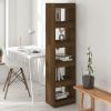 Book Cabinet/Room Divider Brown Oak 15.7"x11.8"x65.4"