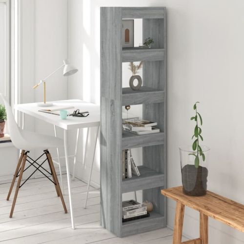 Book Cabinet/Room Divider Gray Sonoma 15.7"x11.8"x65.4"