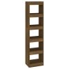 Book Cabinet/Room Divider Brown Oak 15.7"x11.8"x65.4"