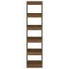 Book Cabinet/Room Divider Brown Oak 15.7"x11.8"x65.4"