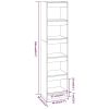 Book Cabinet/Room Divider Brown Oak 15.7"x11.8"x65.4"