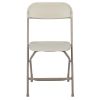 Hercules‚Ñ¢ Series Plastic Folding Chair - Beige - 650LB Weight Capacity Comfortable Event Chair - Lightweight Folding Chair -