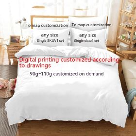 3D Digital Printed Bedding Kit To Customize Bed Sheets And Duvet Covers (Option: 40single sided-180x210cm)