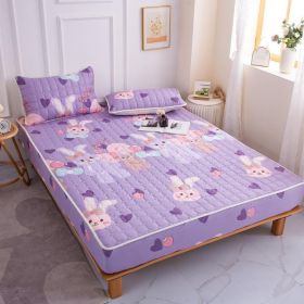 Cotton Covered Anti Slip Cartoon Bedspread (Option: Penguin Rabbit-Same pillow case 1pair)