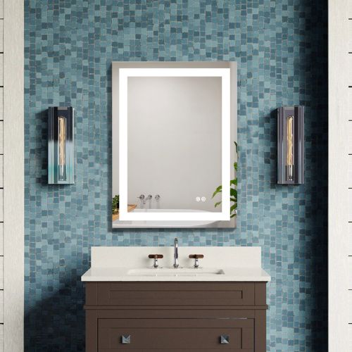 Frameless Rectangular LED Light Bathroom Vanity Mirror