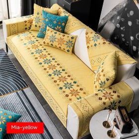 Bohemian Sofa Cushion Four Seasons Universal Chenille Non-slip Cover (Option: Yellow-70 √ó 70)