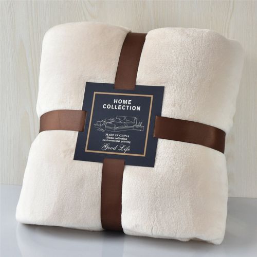 Nap Travel Solid Color Flannel Thickened Blanket