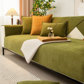 Non-slip All-inclusive Universal Cover Chenille Light Luxury High-end Cushion Cover Towel (Option: Matcha Green-90 √ó 70)