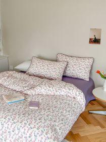 Super Soft Sleep Naked Class A Cotton Double-layer Yarn Four-piece Set (Option: Meiya-180 Fitted Sheet 4pcs 200x230)