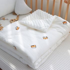 Children's Pure Cotton Wrinkled Gauze And Bean Down Quilt (Option: Smiling Tiger-Thin For Spring And Summer)